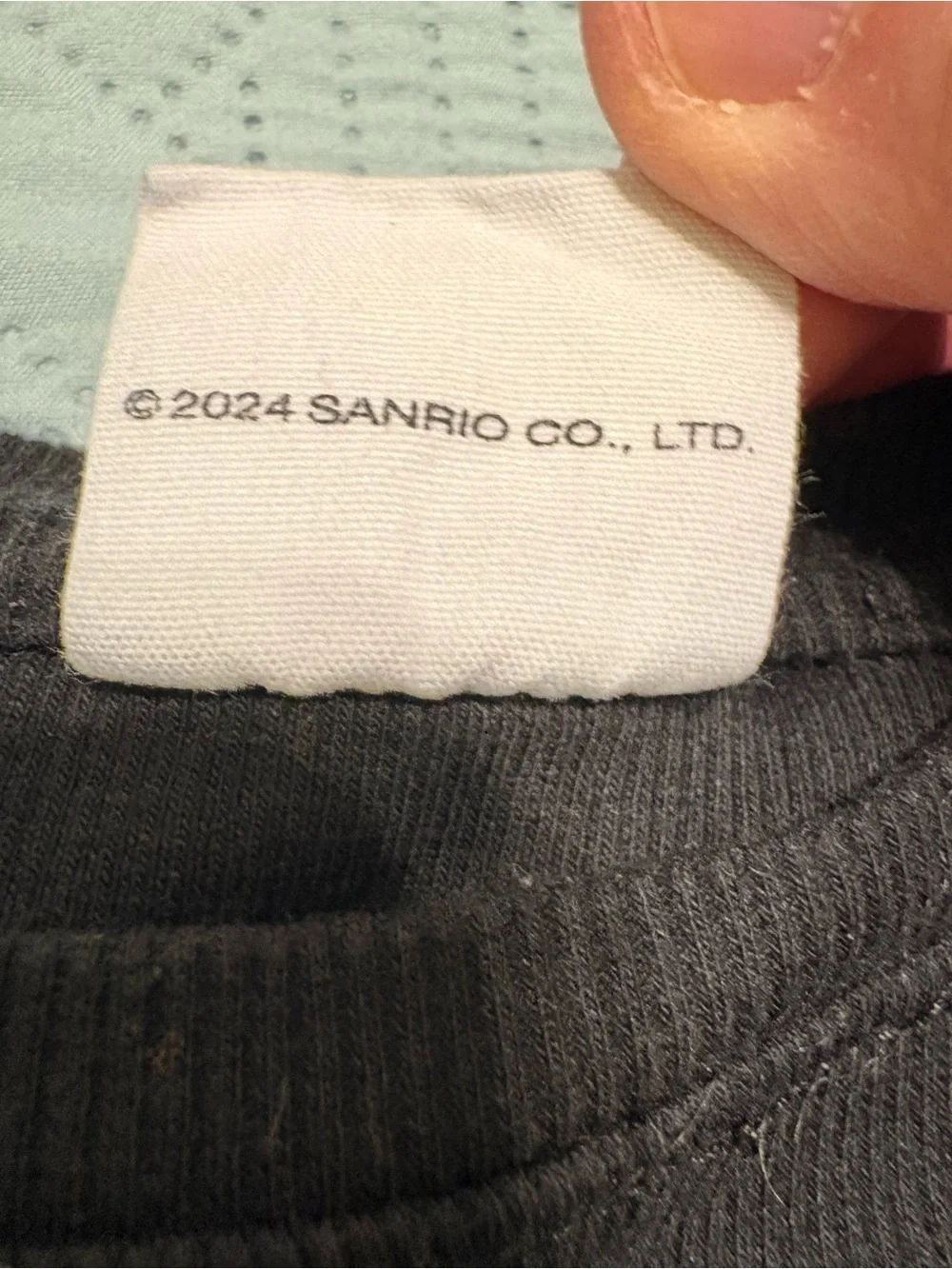 Sanrio Hello Kitty Girls Black Ribbed T- Shirt Size 8 Medium